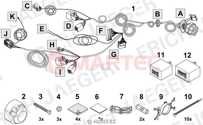 Wiązka dedykowana 7 pin Mazda 5 Autohak M51E