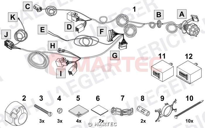 Wiązka dedykowana 13 pin Mazda 5 Autohak M51T